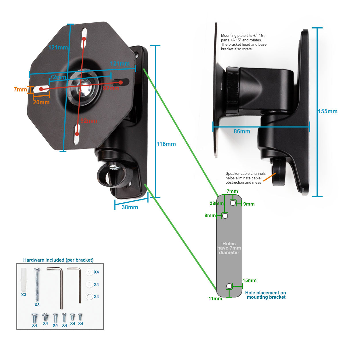 CINE-BR Wall-Mount Brackets