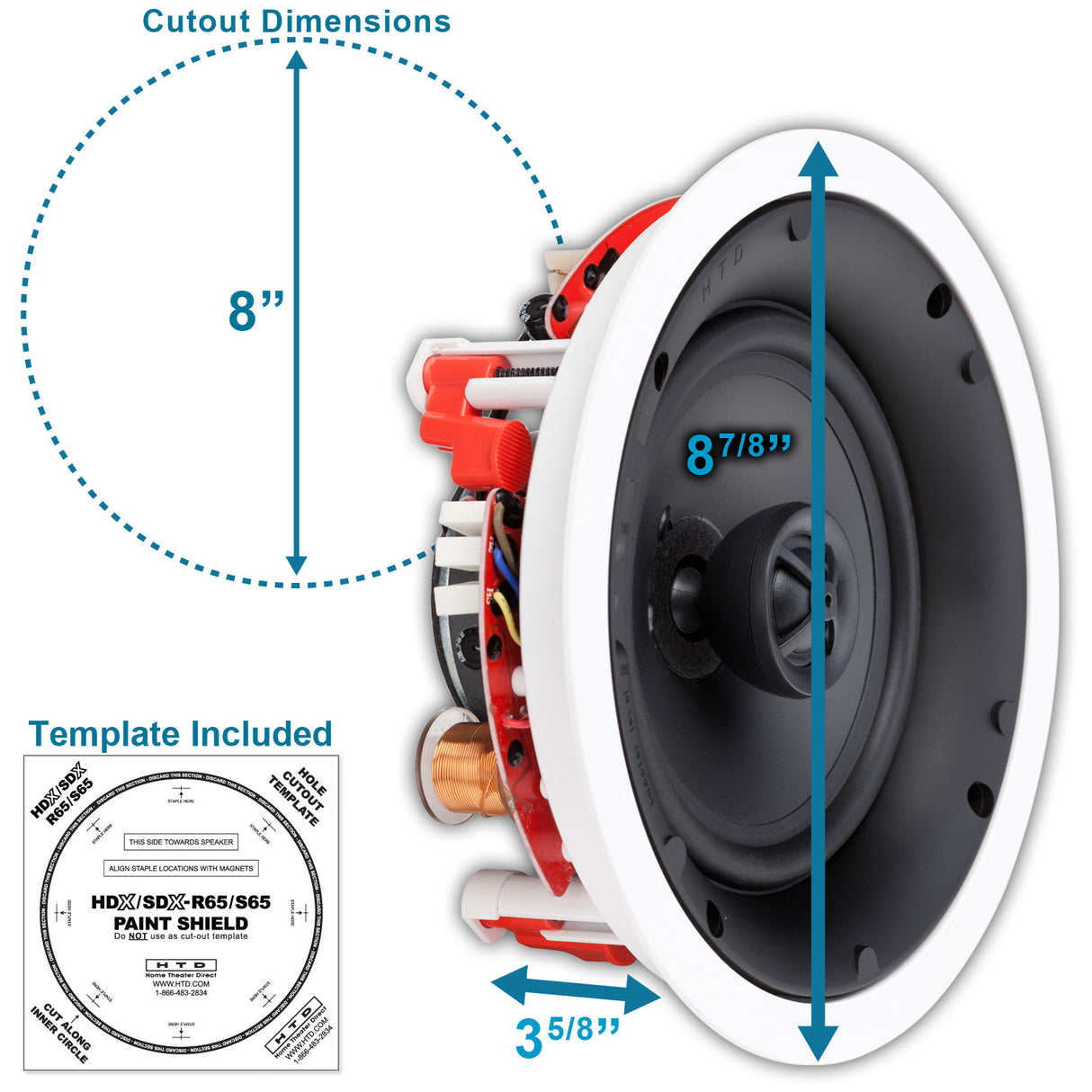 SDX-R65 In-Ceiling Speakers PAIR