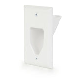Pass-through Wall Plate for Low Voltage Cables
