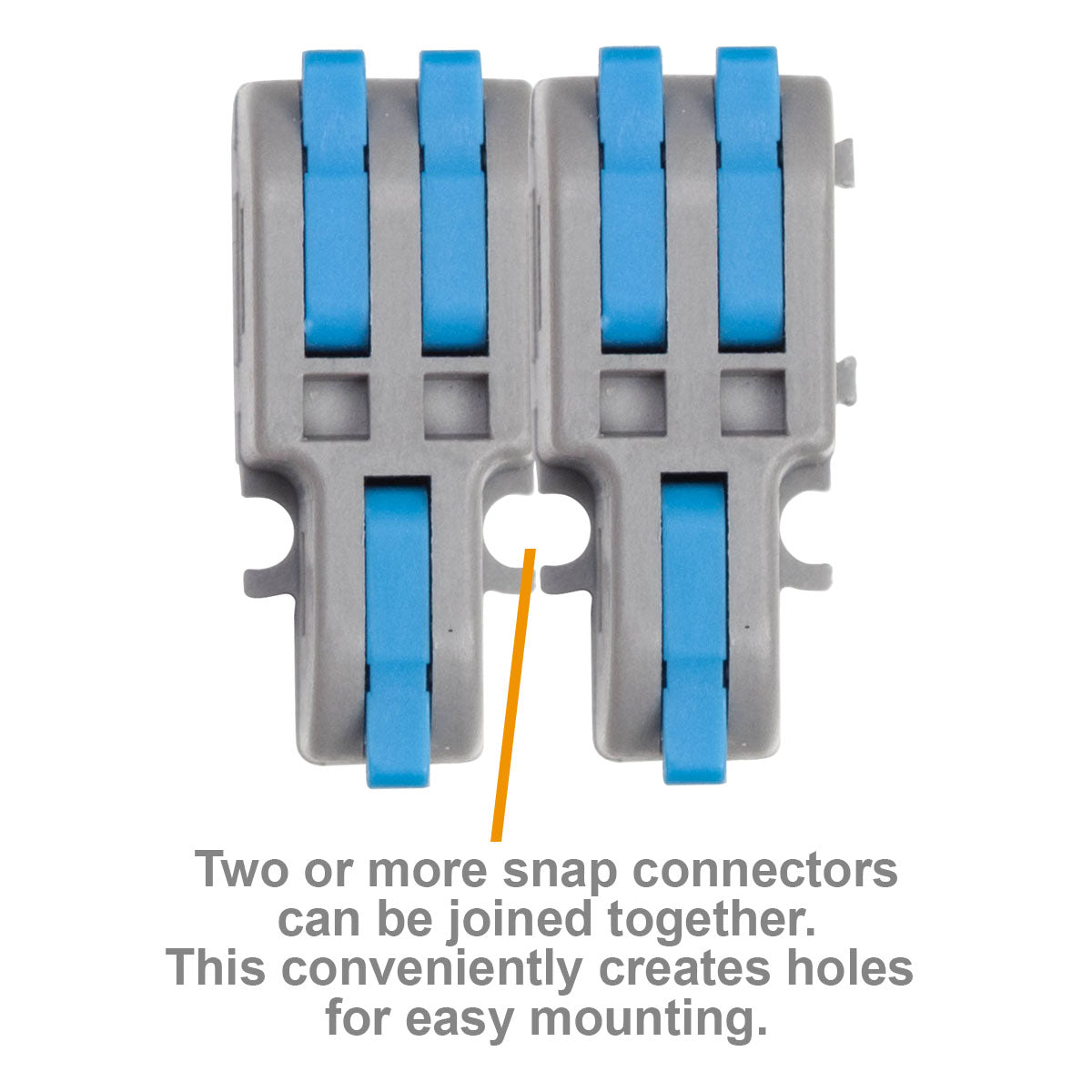 1-in 2-out snap lever cable connector