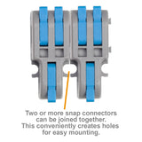 1-in 2-out snap lever cable connector