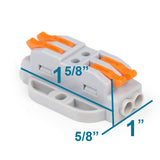 2-in 2-out snap lever cable connector