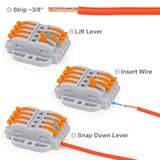 4-in 4-out snap lever cable connector