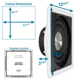 HDX In-Wall Powered Subwoofer