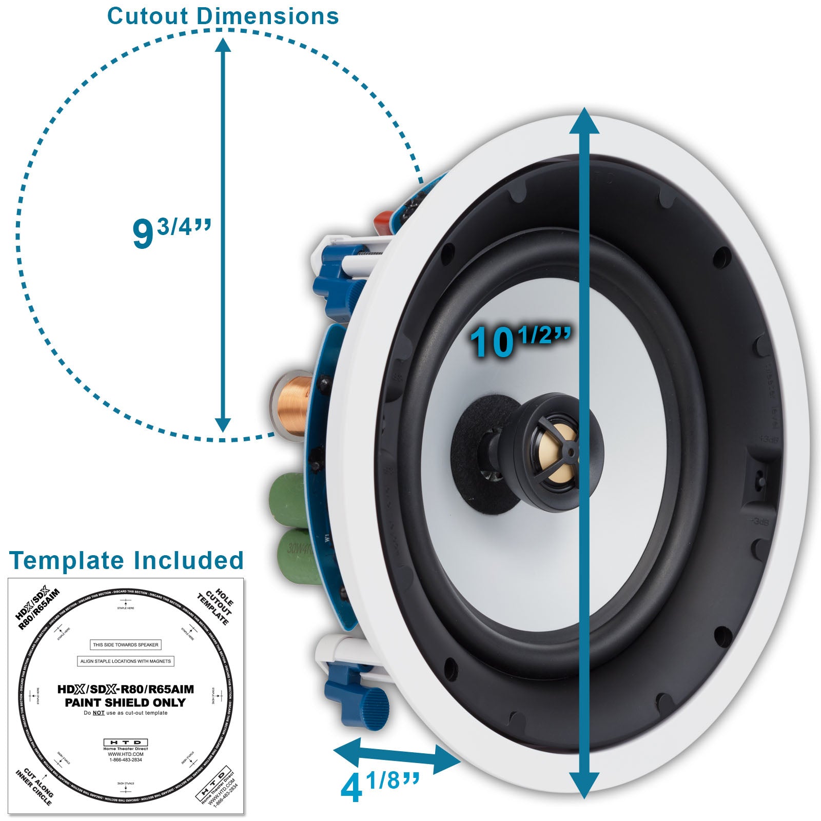 HDX-R80 High Definition In-Ceiling Speakers PAIR – Home Theater