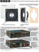 HDX In-Wall Powered Subwoofer