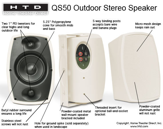 QS50 Outdoor Stereo Speaker EACH