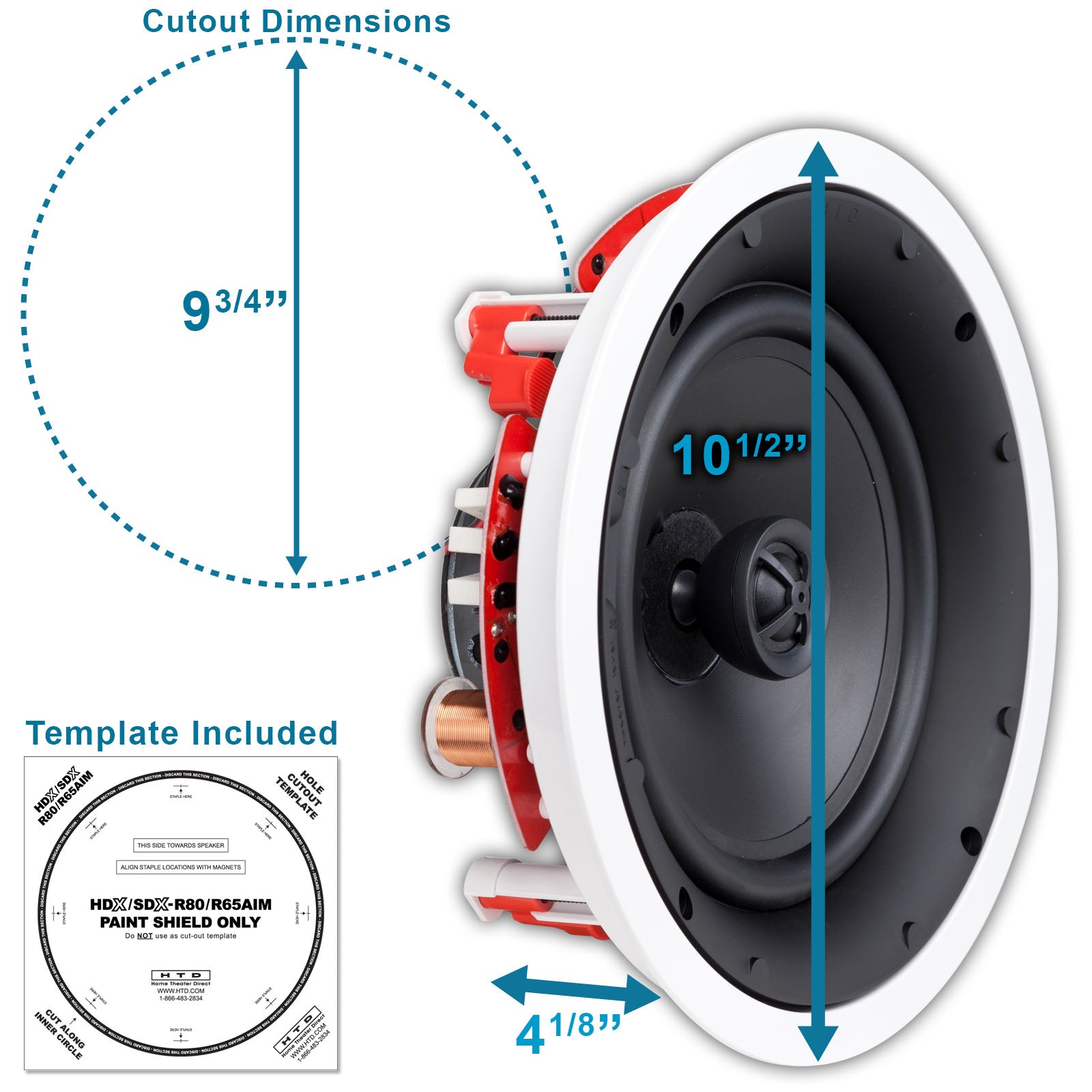 SDX-R80 In-Ceiling Speakers PAIR – Home Theater Direct Inc