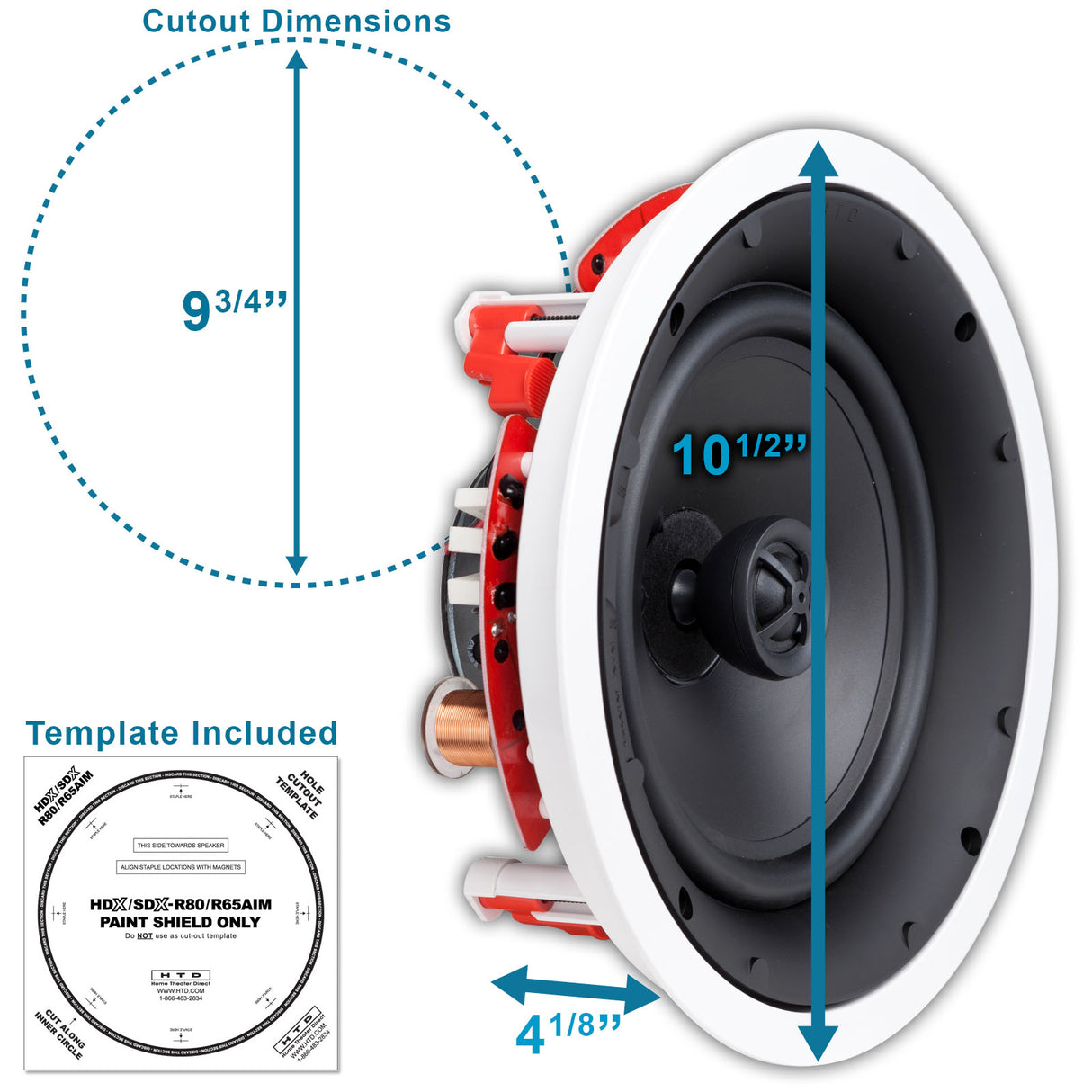 SDX-R80 In-Ceiling Speakers PAIR