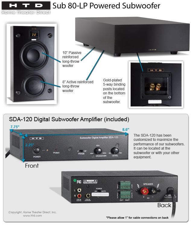 Sub 80-LP Powered Subwoofer