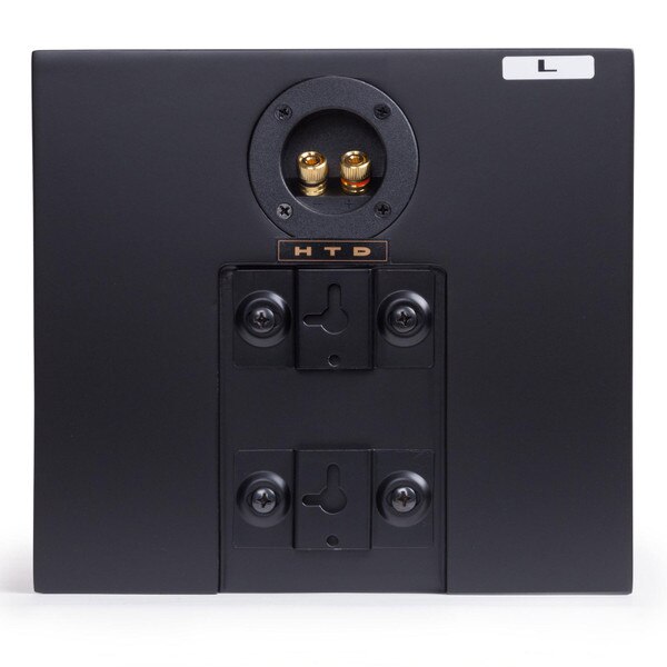 Level Two Surround Bipole/Dipole speakers - showing back speaker cable terminals and mounting brackets