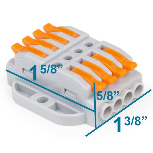 4-IN 4-OUT SNAP LEVER CABLE CONNECTOR - Dimensions
