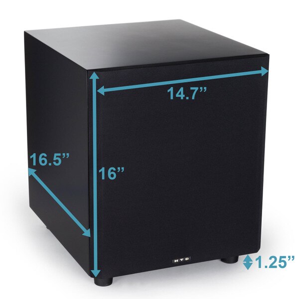 Level Two Powered Subwoofer - black - Dimensions