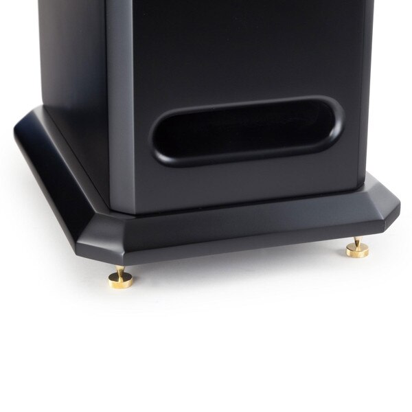 Level Two Tower Cabinet Speaker - black - close-up of port