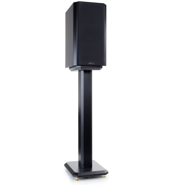Level Three Bookshelf Speaker on a Speaker Stand - Black