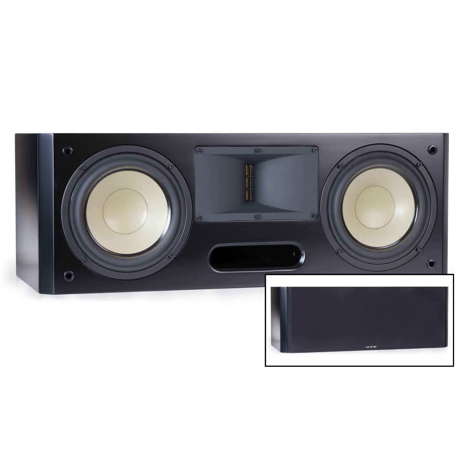 Level Three Center Channel - Black - With and Without Grille