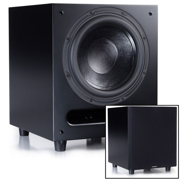 Level Three Powered Subwoofer - Black - With and Without Grille