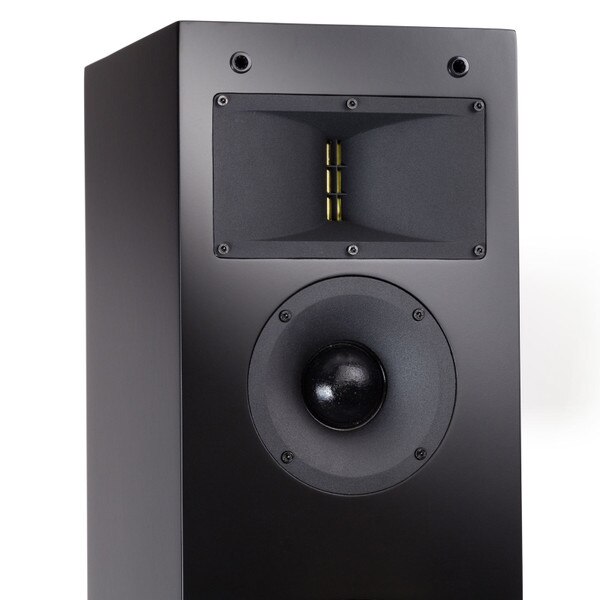 Level Three Tower Speaker - Black - Close-up of Midrange and tweeter